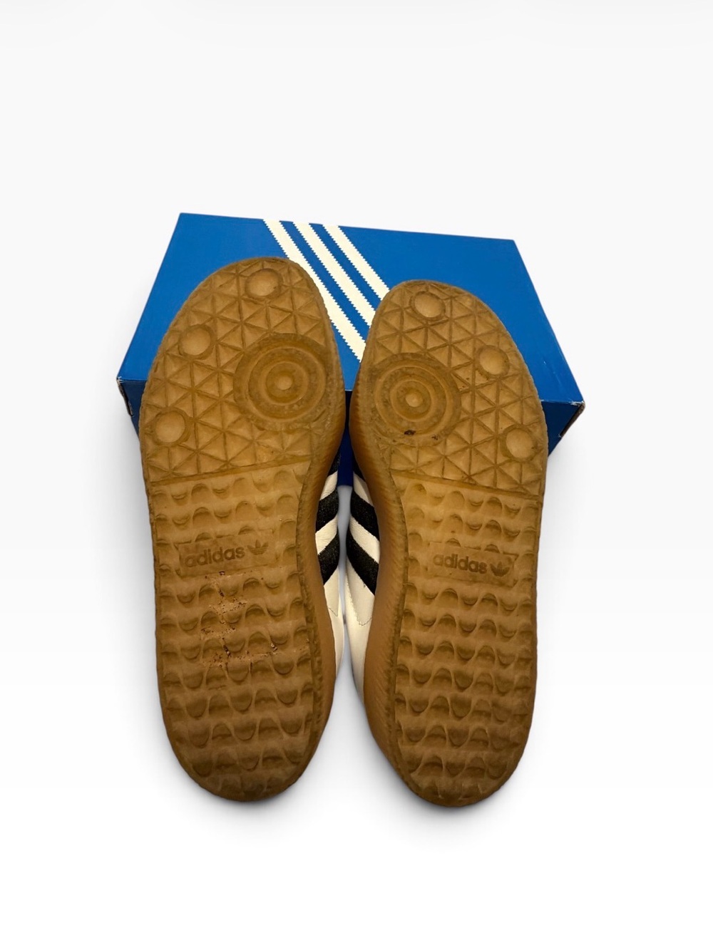 adidas Samba Sneakers in White, Black and Gum - Picture 7 of 9